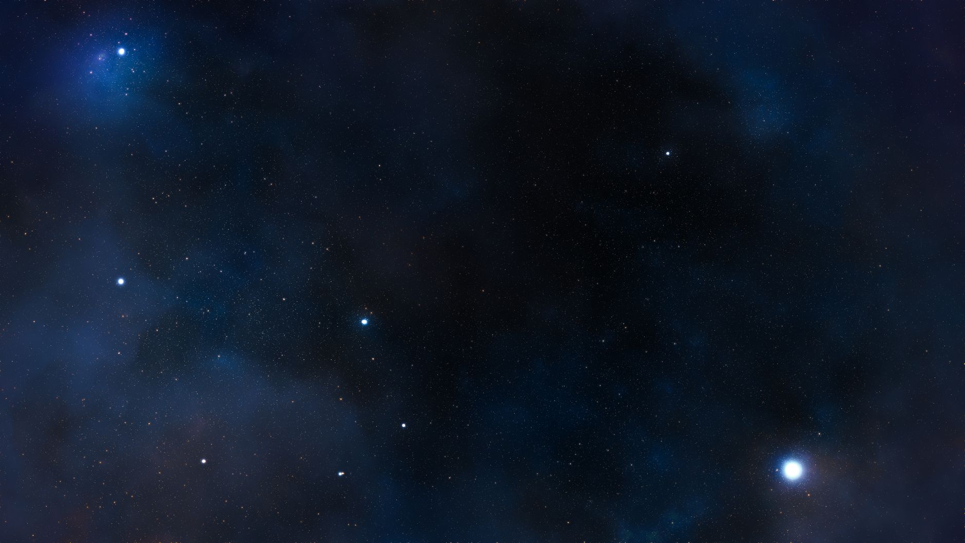 Astrology as Applied Correspondence — the Milky Way arching across a deep blue night sky, the planetary scale of the field made visible