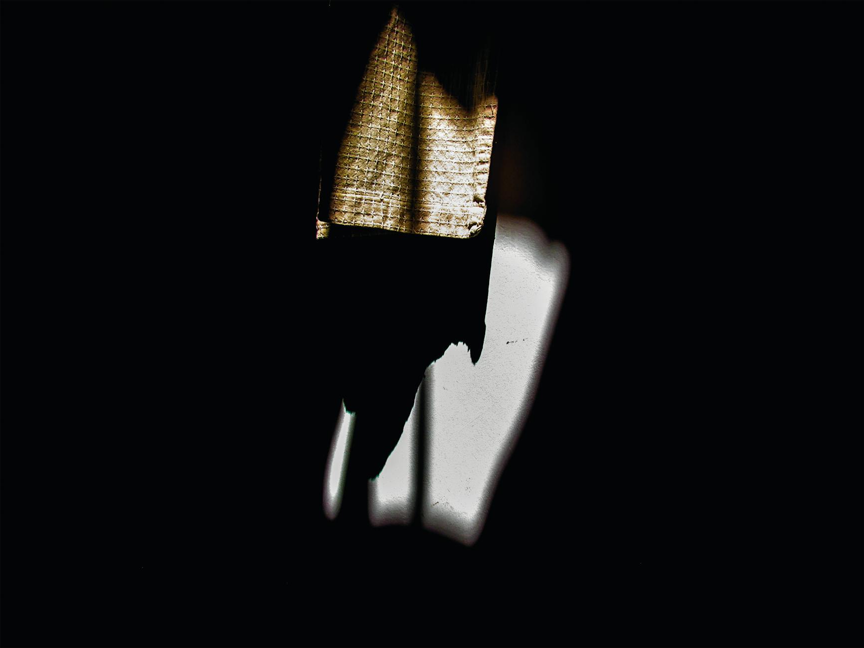 Light reflecting off a textured surface in alternating dark and bright bands, illustrating polarity between expressive and receptive states